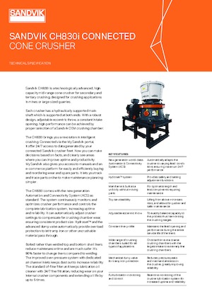 रबल रीसाइक्लिंग प्लांट Sandvik CH830i