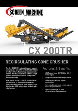 रबल रीसाइक्लिंग प्लांट Screen Machine Industries  CX 200TR