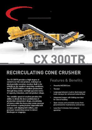 रबल रीसाइक्लिंग प्लांट Screen Machine Industries  CX 300TR