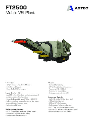 रबल रीसाइक्लिंग प्लांट Astec FT2500