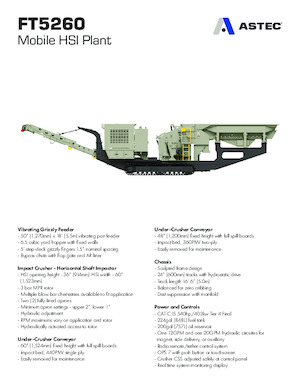रबल रीसाइक्लिंग प्लांट Astec FT5260