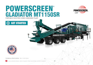 रबल रीसाइक्लिंग प्लांट Powerscreen Gladiator MT1150SR