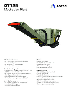रबल रीसाइक्लिंग प्लांट Astec GT125