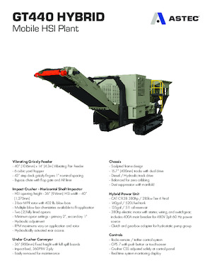 रबल रीसाइक्लिंग प्लांट Astec GT440