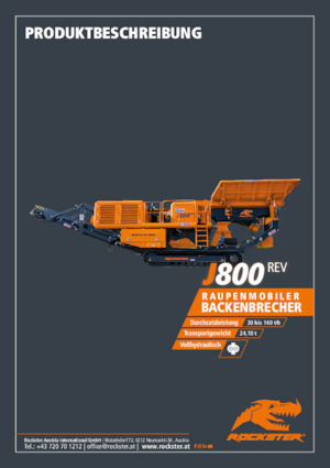 रबल रीसाइक्लिंग प्लांट Rockster J800rev