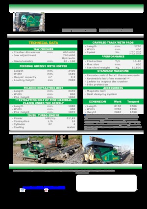 रबल रीसाइक्लिंग प्लांट Komplet LEM TRACK 6040