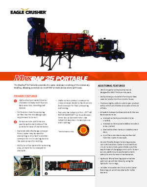 रबल रीसाइक्लिंग प्लांट Eagle Crusher MaxRap 25