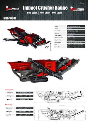 रबल रीसाइक्लिंग प्लांट Rubble Master MXP-1050R