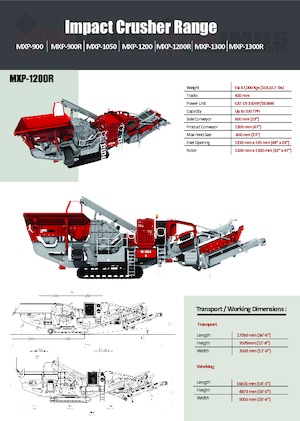 रबल रीसाइक्लिंग प्लांट Rubble Master MXP-1200R