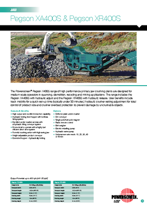 रबल रीसाइक्लिंग प्लांट Powerscreen Pegson XR 400 S