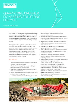 रबल रीसाइक्लिंग प्लांट Sandvik QS 441