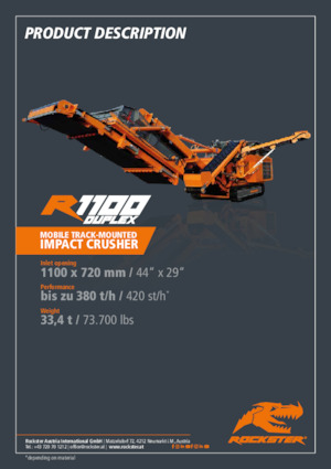 रबल रीसाइक्लिंग प्लांट Rockster R1100D