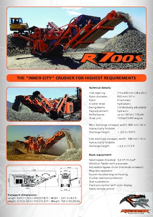 रबल रीसाइक्लिंग प्लांट Rockster R700S 