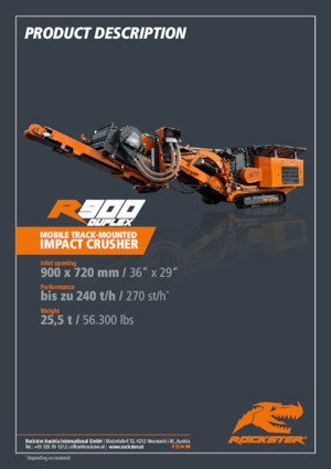रबल रीसाइक्लिंग प्लांट Rockster R900D