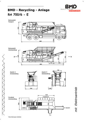 रबल रीसाइक्लिंग प्लांट BMD RA 700/6 E