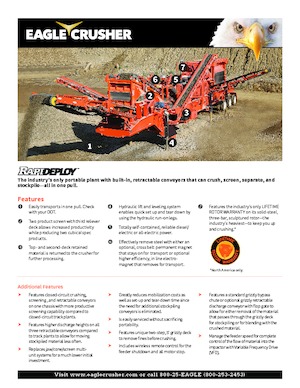 रबल रीसाइक्लिंग प्लांट Eagle Crusher Rapid-Deploy 