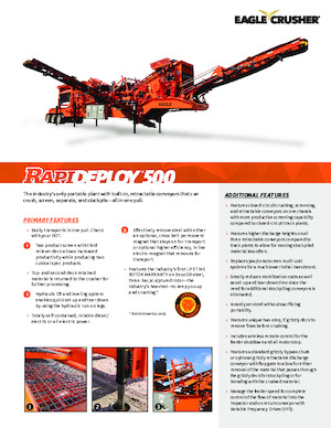 रबल रीसाइक्लिंग प्लांट Eagle Crusher RapiDeploy 500