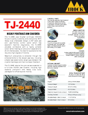 रबल रीसाइक्लिंग प्लांट IROCK  TJ-2440