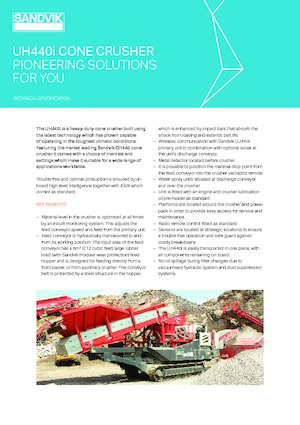 रबल रीसाइक्लिंग प्लांट Sandvik UH440i