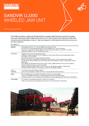 रबल रीसाइक्लिंग प्लांट Sandvik UJ300