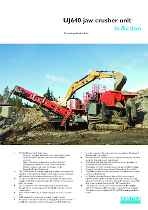 रबल रीसाइक्लिंग प्लांट Sandvik UJ640E