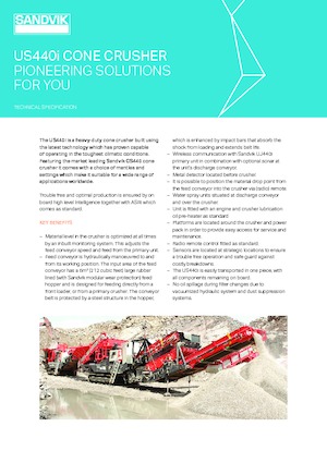 रबल रीसाइक्लिंग प्लांट Sandvik US440i