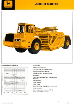 स्क्रेपर John Deere Construction JD860-B