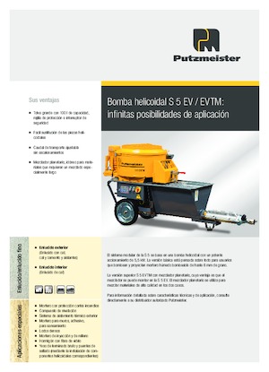 स्क्रू कन्वेयर पंप Putzmeister S 5 EV
