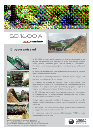 श्रेडिंग मशीन Neuson-Ecotec SD 1600 A