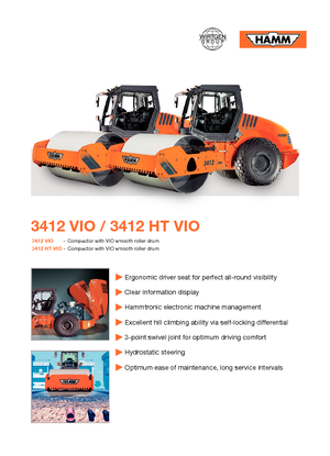 सिंगल-ड्रम रोलर Hamm 3412 VIO