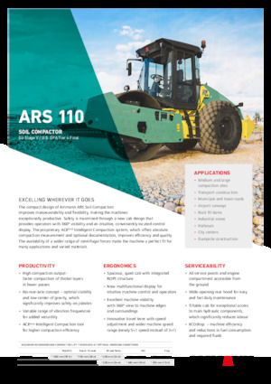 सिंगल-ड्रम रोलर Ammann ARS 110 PD