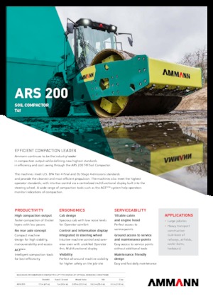 सिंगल-ड्रम रोलर Ammann ARS 200