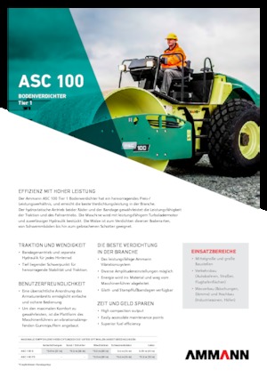 सिंगल-ड्रम रोलर Ammann ASC 100 PD