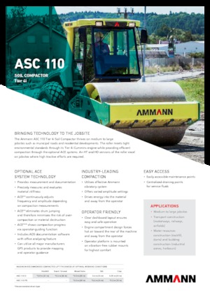 सिंगल-ड्रम रोलर Ammann ASC 110 D