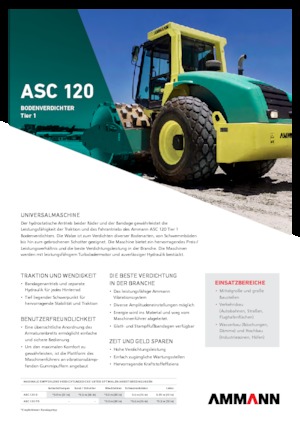 सिंगल-ड्रम रोलर Ammann ASC 120 D