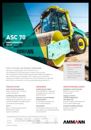 सिंगल-ड्रम रोलर Ammann ASC 70 PD