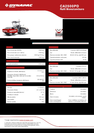 सिंगल-ड्रम रोलर Dynapac CA2500PD
