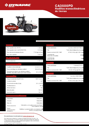 सिंगल-ड्रम रोलर Dynapac CA3500PD