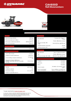 सिंगल-ड्रम रोलर Dynapac CA4600D 