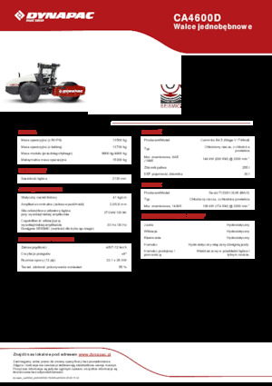 सिंगल-ड्रम रोलर Dynapac CA4600D 