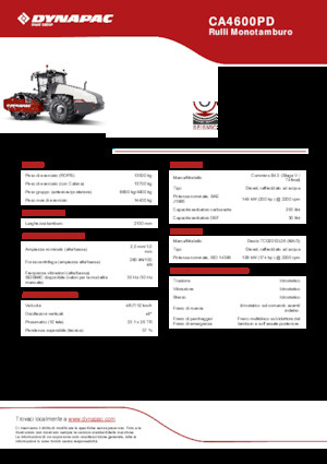 सिंगल-ड्रम रोलर Dynapac CA4600PD 