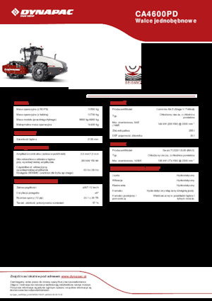 सिंगल-ड्रम रोलर Dynapac CA4600PD 