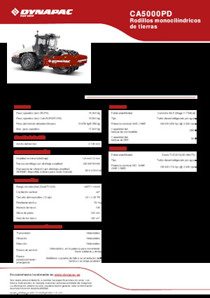 सिंगल-ड्रम रोलर Dynapac CA5000PD