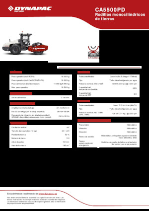 सिंगल-ड्रम रोलर Dynapac CA5500PD 