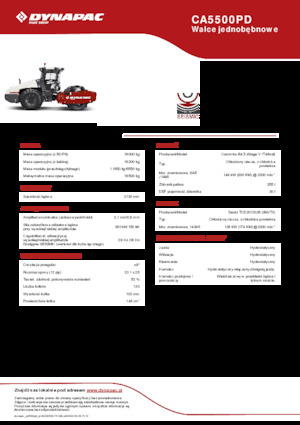 सिंगल-ड्रम रोलर Dynapac CA5500PD 