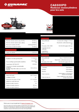 सिंगल-ड्रम रोलर Dynapac CA6500PD