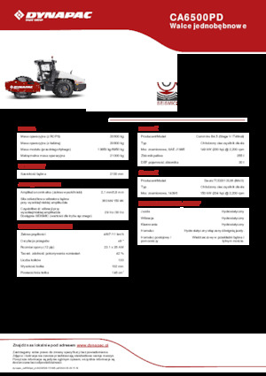 सिंगल-ड्रम रोलर Dynapac CA6500PD