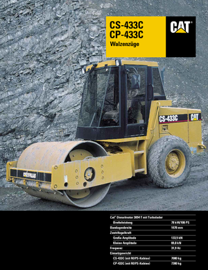 सिंगल-ड्रम रोलर Caterpillar CP 433 C