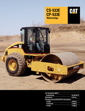 सिंगल-ड्रम रोलर Caterpillar CP 533 E