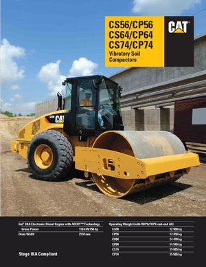 सिंगल-ड्रम रोलर Caterpillar CS64